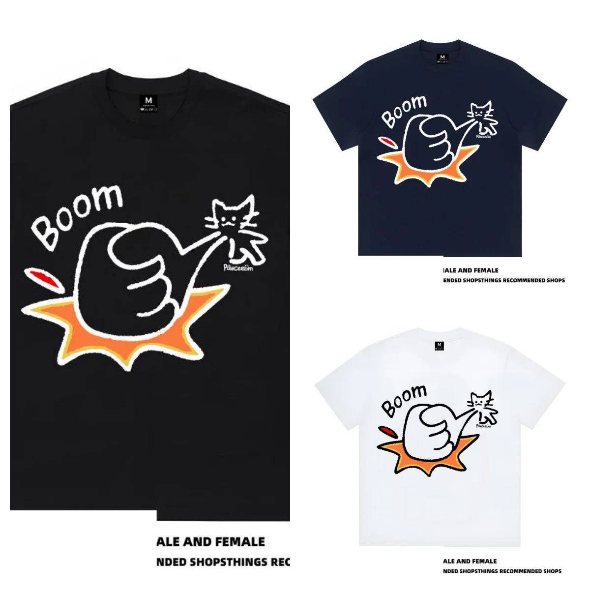 

Футболка À Manches Courtes De Chat En Colère Rétro Américain Pour Hommes Et Femmes Impression Polyvalente En Pur Coton