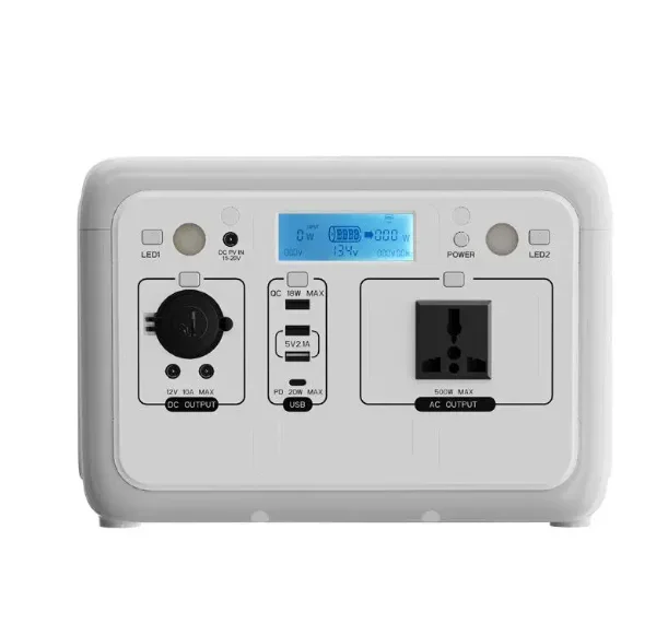 500W Portable Power Station, Outdoor Emergency Power Supply, Solar Backup Generator for Camping RV Trip