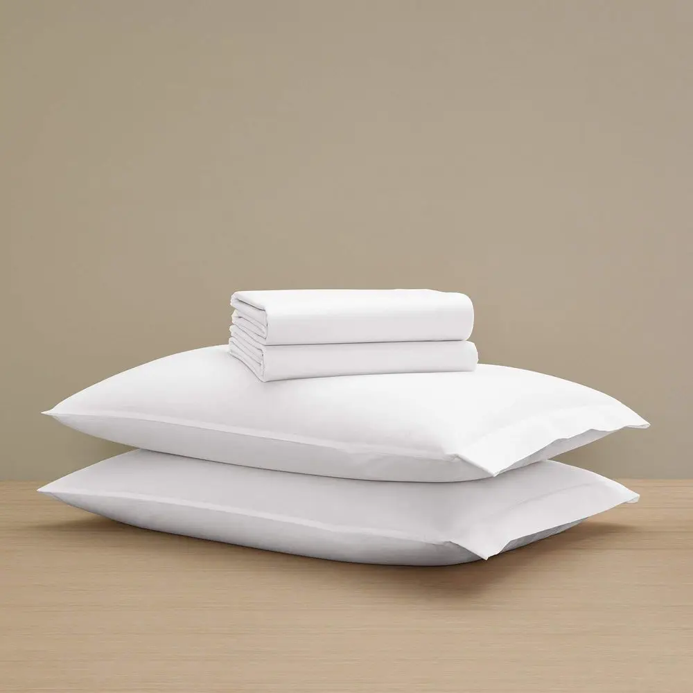 

Percale Classic Sheet Set Queen Luxury AllWhite Bedding Sheet Set Includes Pillowcases, Top Sheet, and Fitted Sheet