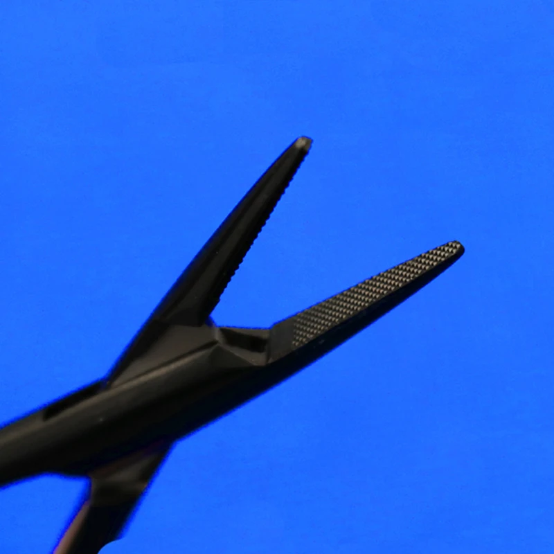 Cosmetic Surgery Instruments 12.5cm Stainless Steel Porcelain Black Handle Needle Holder Needle Holder Double Eyelid Tool