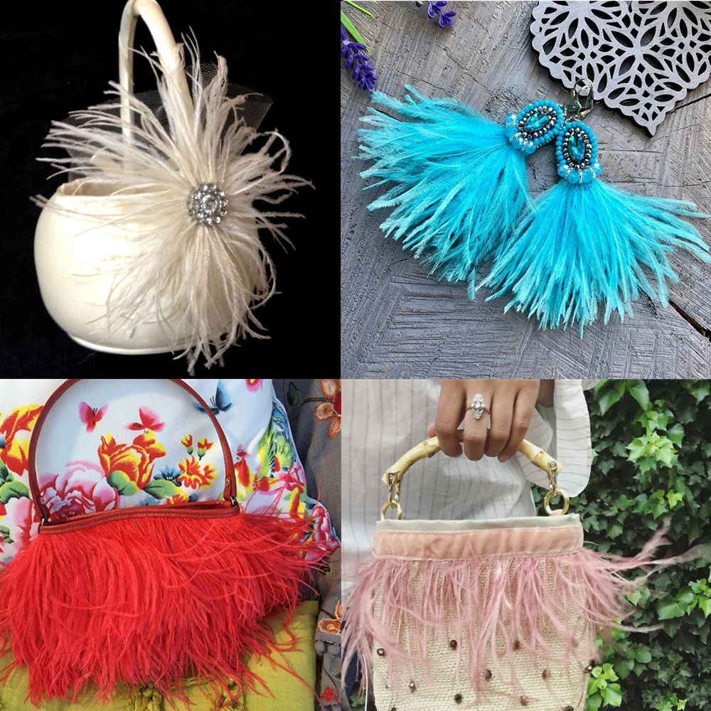 Struisvogelveerrand – 1 Meter, 8-10 Cm Breed, Zacht, Pluizig, DIY Voor Kostuums, Feesten En Bruiloften