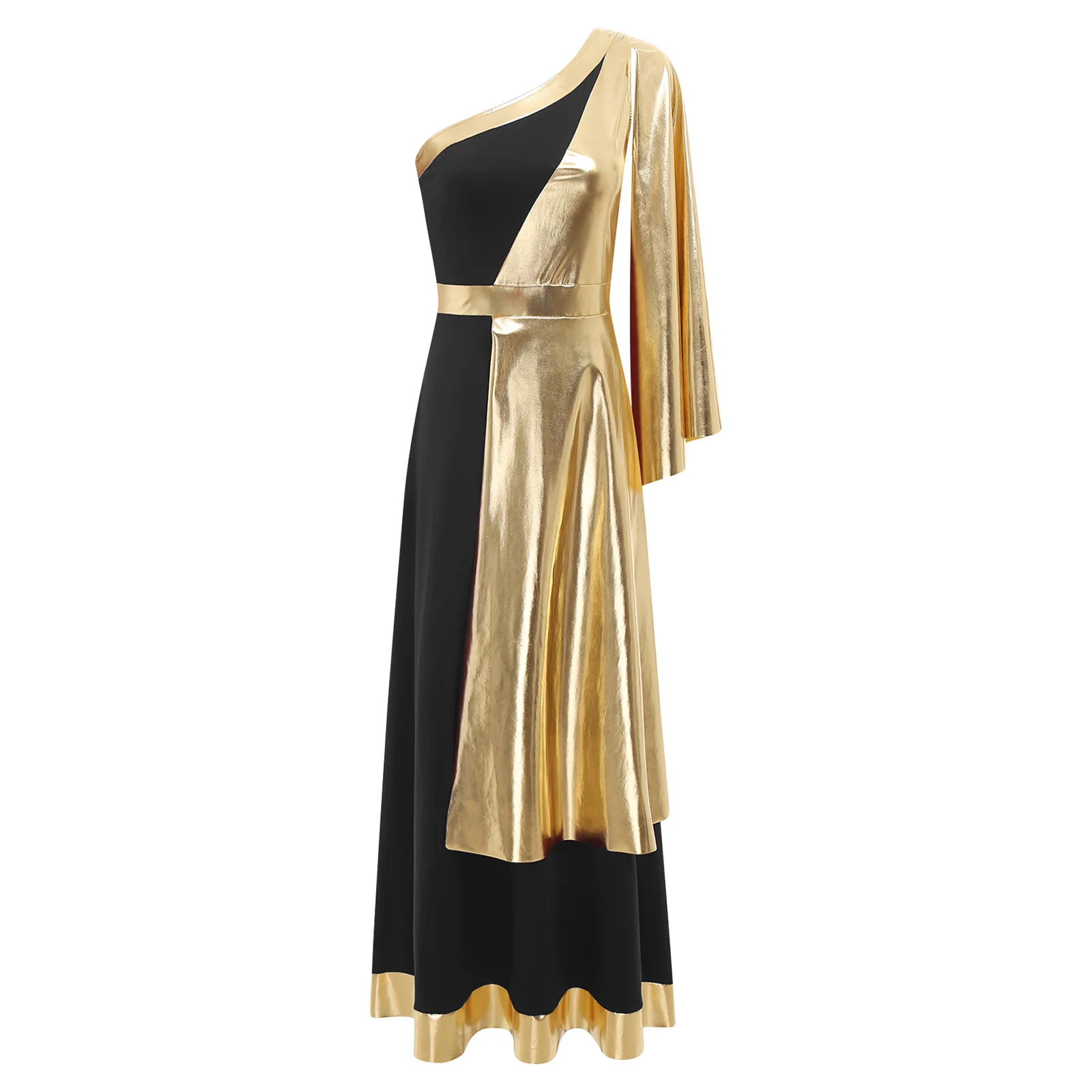 

Женская древнегреческая римская туника, платье-халат, лирический танцевальный костюм на одно плечо, драпированное платье без рукавов для вечеринки на Хэллоуин