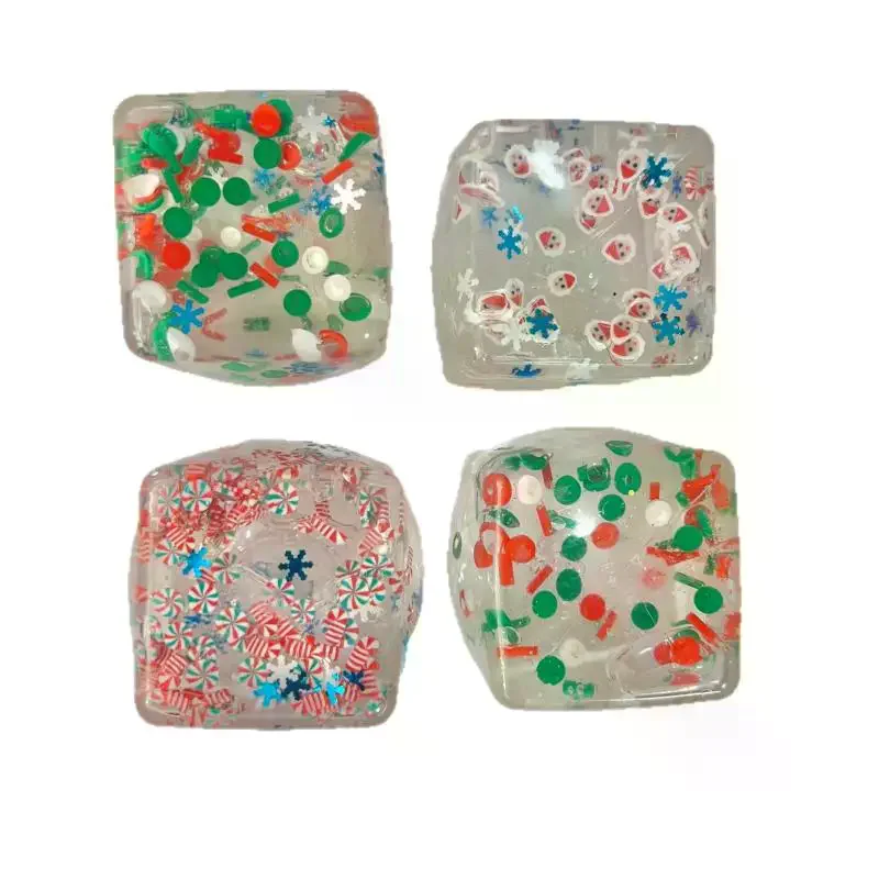 1 قطعة سلسلة عيد الميلاد لعبة حسية طابا كرات الإجهاد مكعب بطيئة الارتفاع لعب للأطفال والكبار الاسترخاء هدية #5