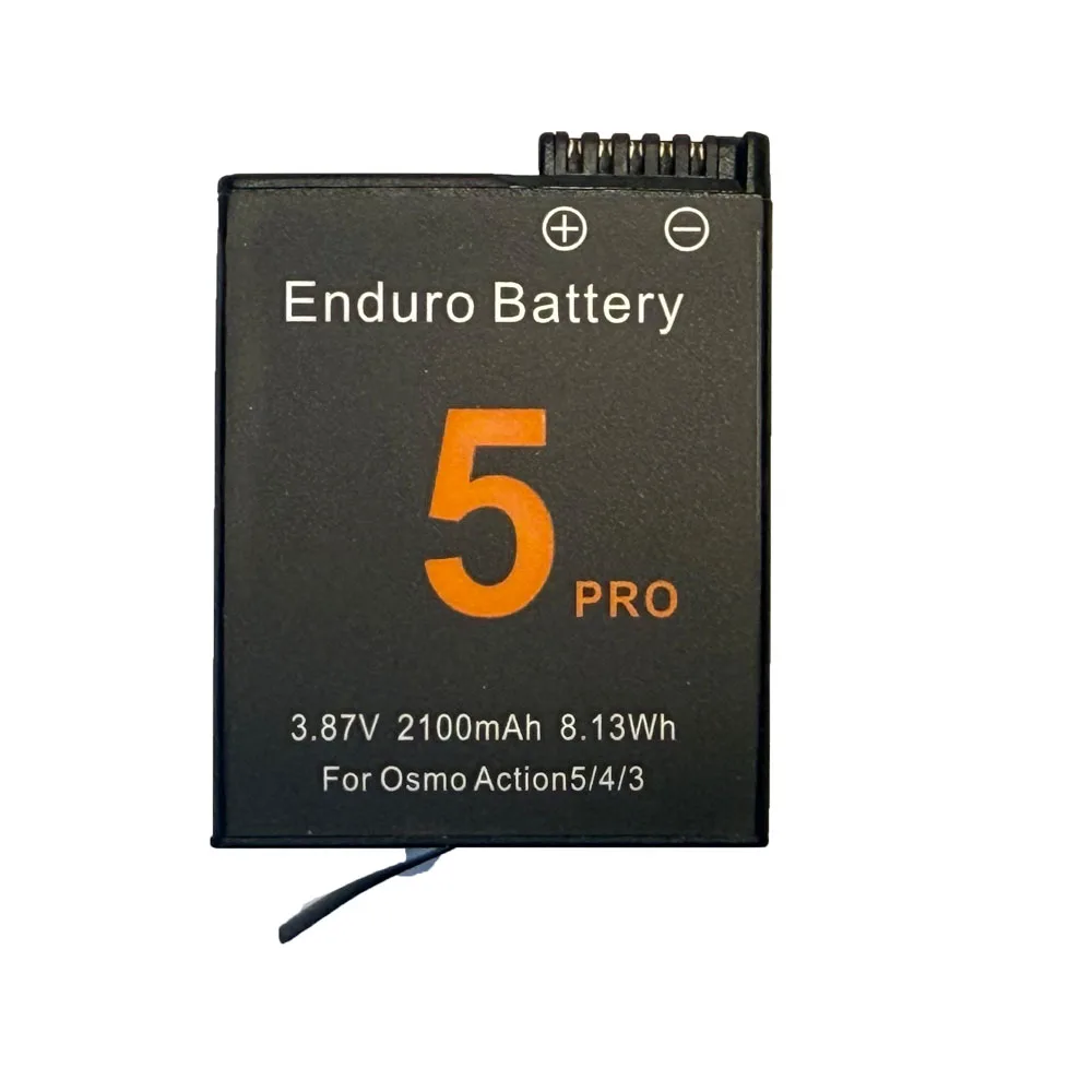 For DJI Osmo Action 5/4/3 2100mAh Battery For Osmo Action 5 pro Batterie Camera Accessories+Dual Slot Battery Charger