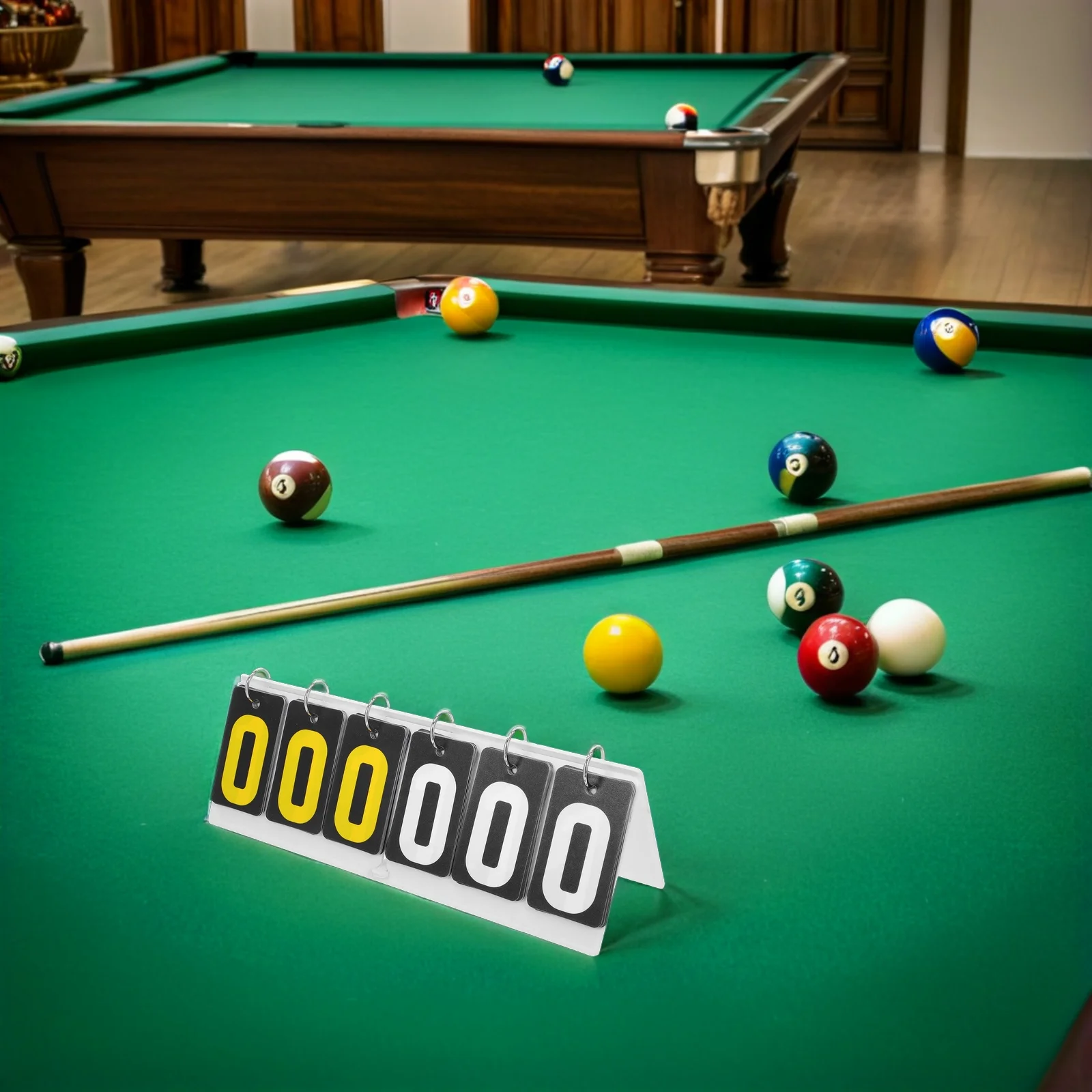 

Large 6- Flip Scoreboard For Billiards Basketball Table Portable Sports Score Keeper Clear Visible Numbers Lightweight