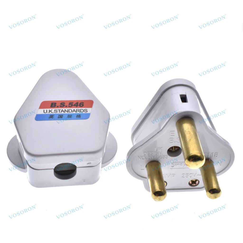 South Africa Assembly Plug AC250V 5A/15A Round 3 pins Removable Cable Connector Detachable High Power India Wiring Plug