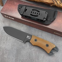 BK11 Survival Fixed Blade Knife 8Cr13Mov Blade Sharp Camping Hunting Cutting Knife EDC Outdoor Hiking Tactical Knife with Sheath
