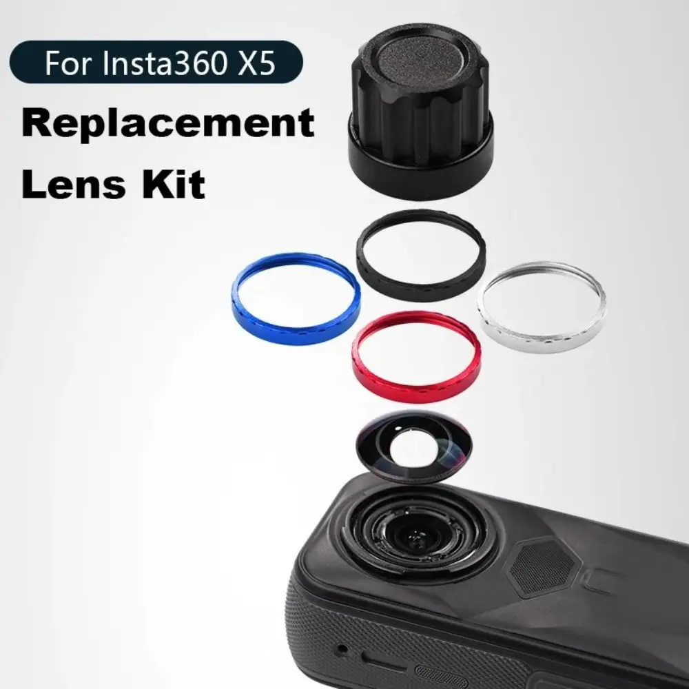 Removable Camera Lens Detachable Professional Repair Optical Lens HD Replacement Lens Kit for Insta360 X5 Camera Accessories