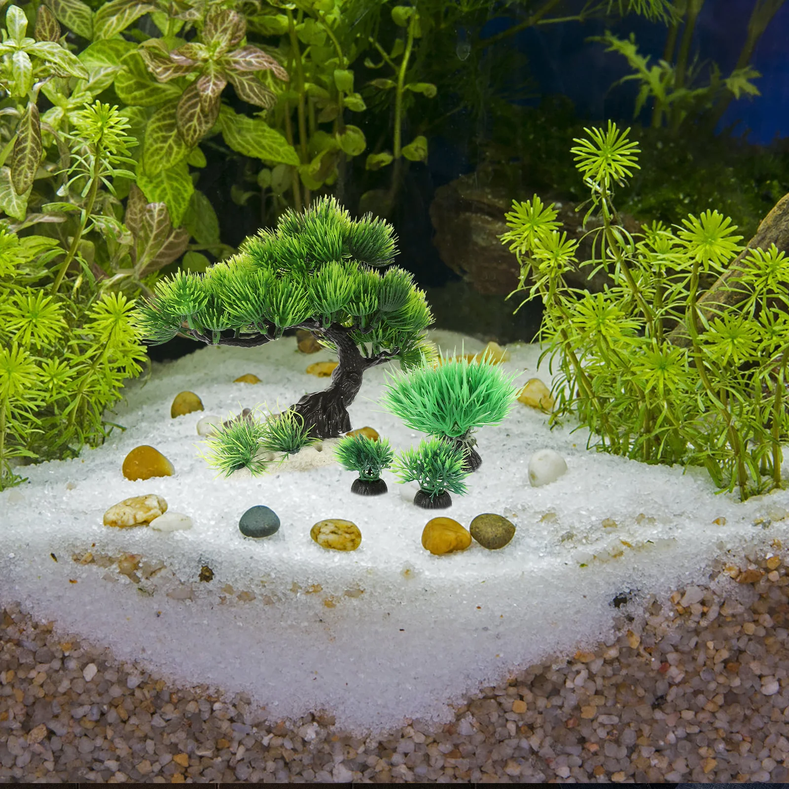 

1 Set Fish Tank Resin Decor Simulation Pine Tree Ornament Aquarium Decoration Resin Craft Fish Tank Landscape Aquarium Supplies