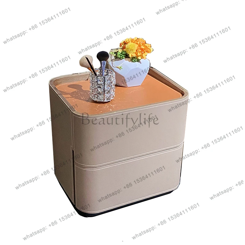 Bedside Table Solid Wood Side Table Storage Rack Bedroom Bedside Cabinet
