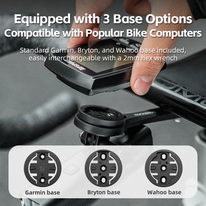 Support Guidon Vélo Fibre Carbone Garmin - Fixation GPS Compatible Wahoo Bryton Cateye Avec Accessoires
