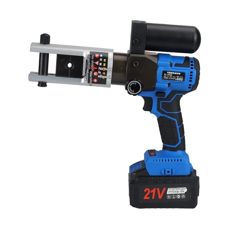 21V Battery Hydraulic Crimping Tool 90KN Cordless Electric Hydraulic Crimper for Cable Lugs
