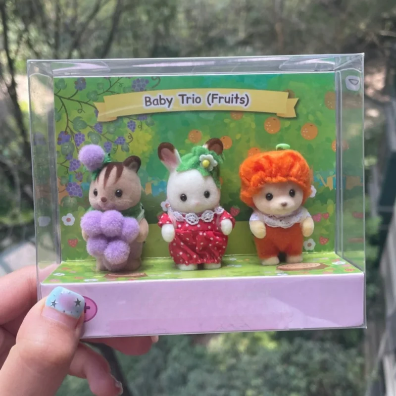 Hot Jp Exclusive Edition Cute Forest Baby Family Anime Grape Strawberry Orange Baby Set Doll Toys Collection Decoration Gifts