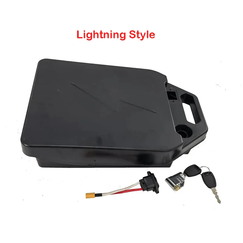 Electric Scooter Citycoco Battery Box With Lock And Power Cable Interface For Chinese Harley Electric Scooter Generic Accessorie