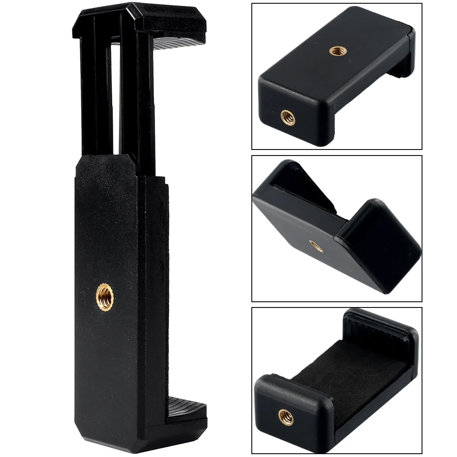 Two-Hole Mobile Phone Clip Adapter Mobile Phone Tripod Clip Cellphone Holder Tripod Mount Desk Stand Bracket Clip Tripod Adapter