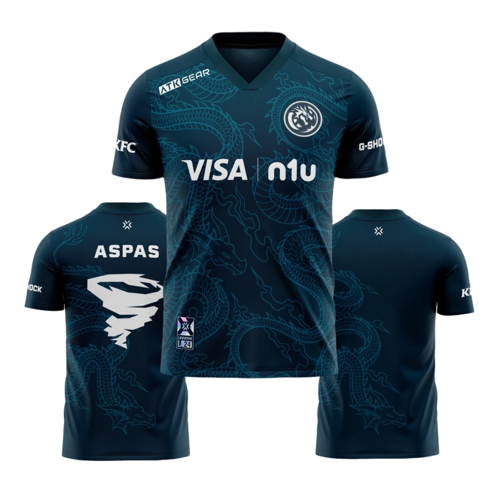 T-shirt en jersey Leviathan pour hommes et femmes, chemise Aspas Valorant, uniforme de fan, 2024