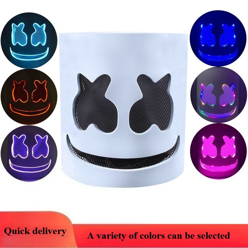 1pcs multicolor cotton candy DJ headgear led luminous eva headgear mask is suitable for all kinds of holiday decorations.