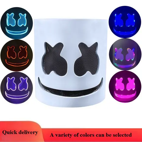 1pcs multicolor cotton candy DJ headgear led luminous eva headgear mask is suitable for all kinds of holiday decorations.
