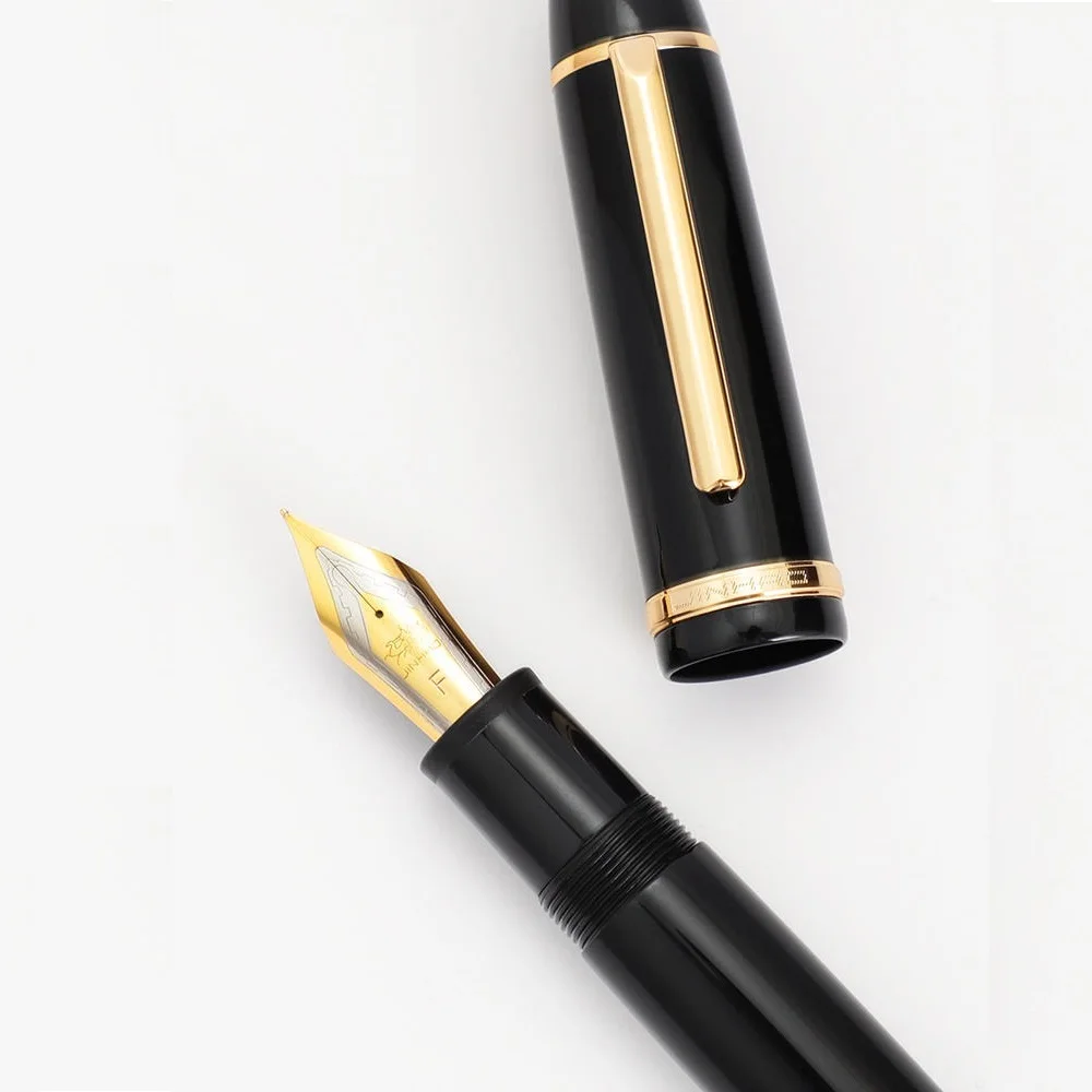 Imagem -03 - Jinhao X159 Acrílico Série Caneta Fonte Clipe de Prata Ouro Iraurita Fino Nib para Escrita Assinatura Escritório Escola A7107