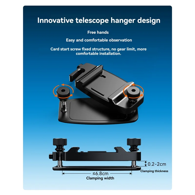 VO-望遠鏡マウント 38MM クイックリリースプレート 1/4 ネジサポート 360 °   回転単眼鏡双眼鏡バックパックマウント