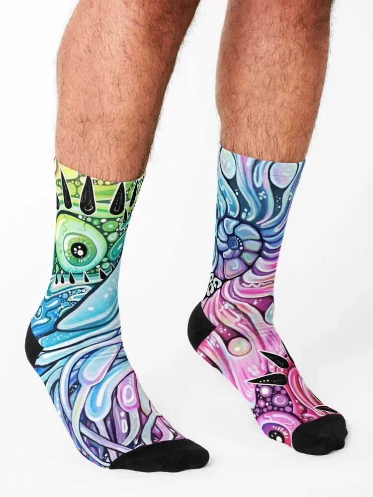 GlitterNautilus Socks funny sock happy Heating sock new in's Ladies Socks Men's