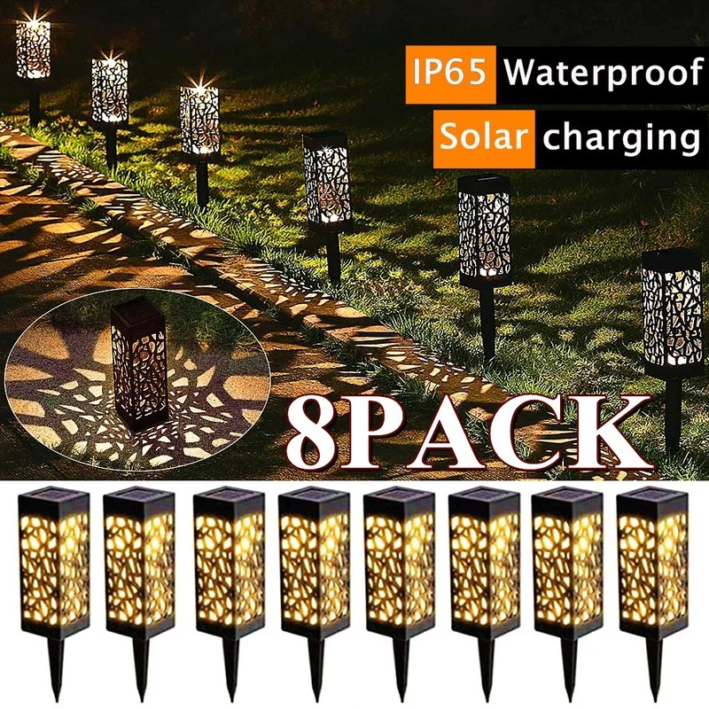 Solar Lichter Im Freien mit Solar Panel Pathway Lichter IP65 Wasserdicht Garten Lichter Auto AUF/Off für Landschaft Pathway Patio decor