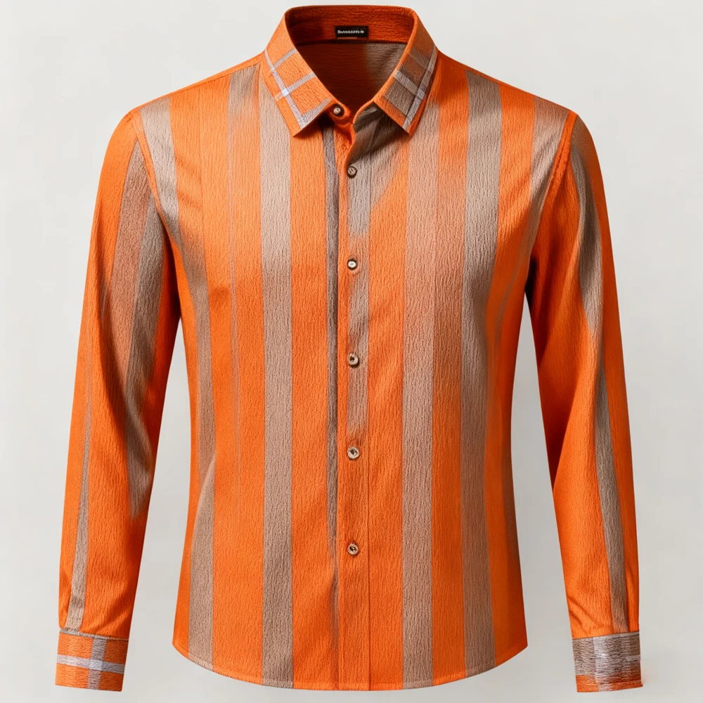 

Men's New Irregular Graphic Camouflage 3D Printed Shirt Long-sleeved Lapel Single-breasted Soft Fabric Beach Casual Shirt Top