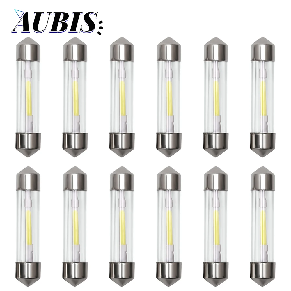 

LED Car Lights Glass Filament C5W C10W Canbus no error Festoon COB 31/36/39/41mm LED Blubs Dome lamp For Auto Trunk lightt