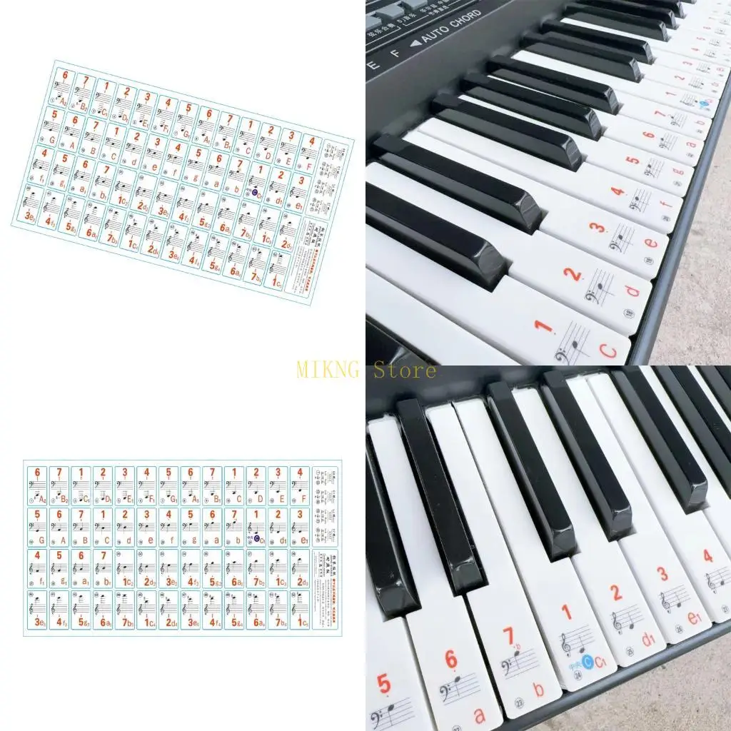 Klavier -Tastaturaufkleber für 88/61/54/49/37 Tasten Musikaufkleber Klavier Tasten Aufkleber Bester Verkauf Bester Verkauf