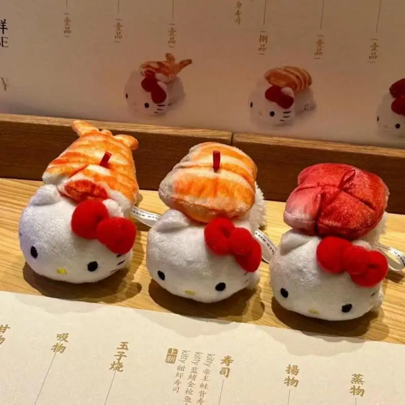 

7 см Kawaii Sanrio суши Hello Kitty кулон брелок сумка декоративная плюшевая кукла украшения фигурка детские игрушки подарок на день рождения