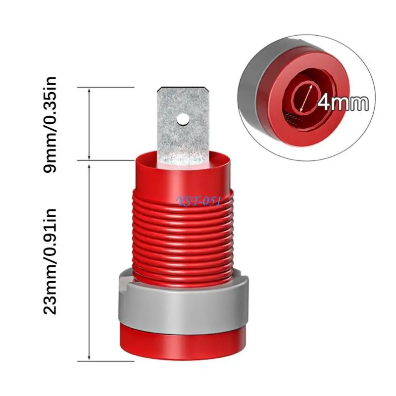 E15A Banana Terminal Female Port Panel Mount Socket Binding Post Wire Connector