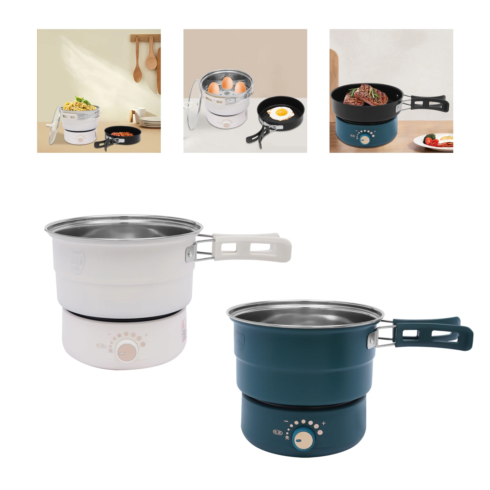 

500 Вт электрическая кастрюля для горячей плиты портативная белая/зеленая пароварка мини-многофункциональная кастрюля со стеклянной крышкой 110 В