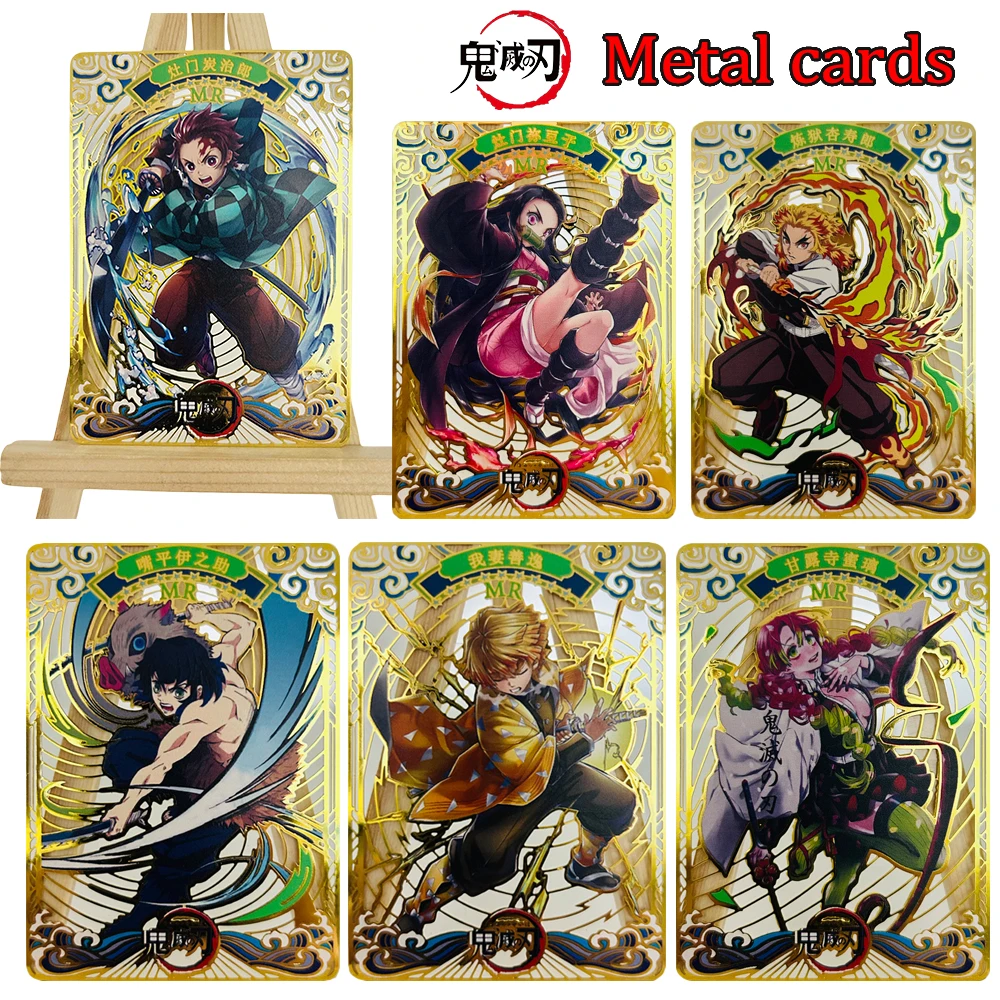 Demon Slayer DIY Metal cut-out carve collectible card Kamado Tanjirou Kamado Nezuko Agatsuma Zenitsu Boys' holiday gifts