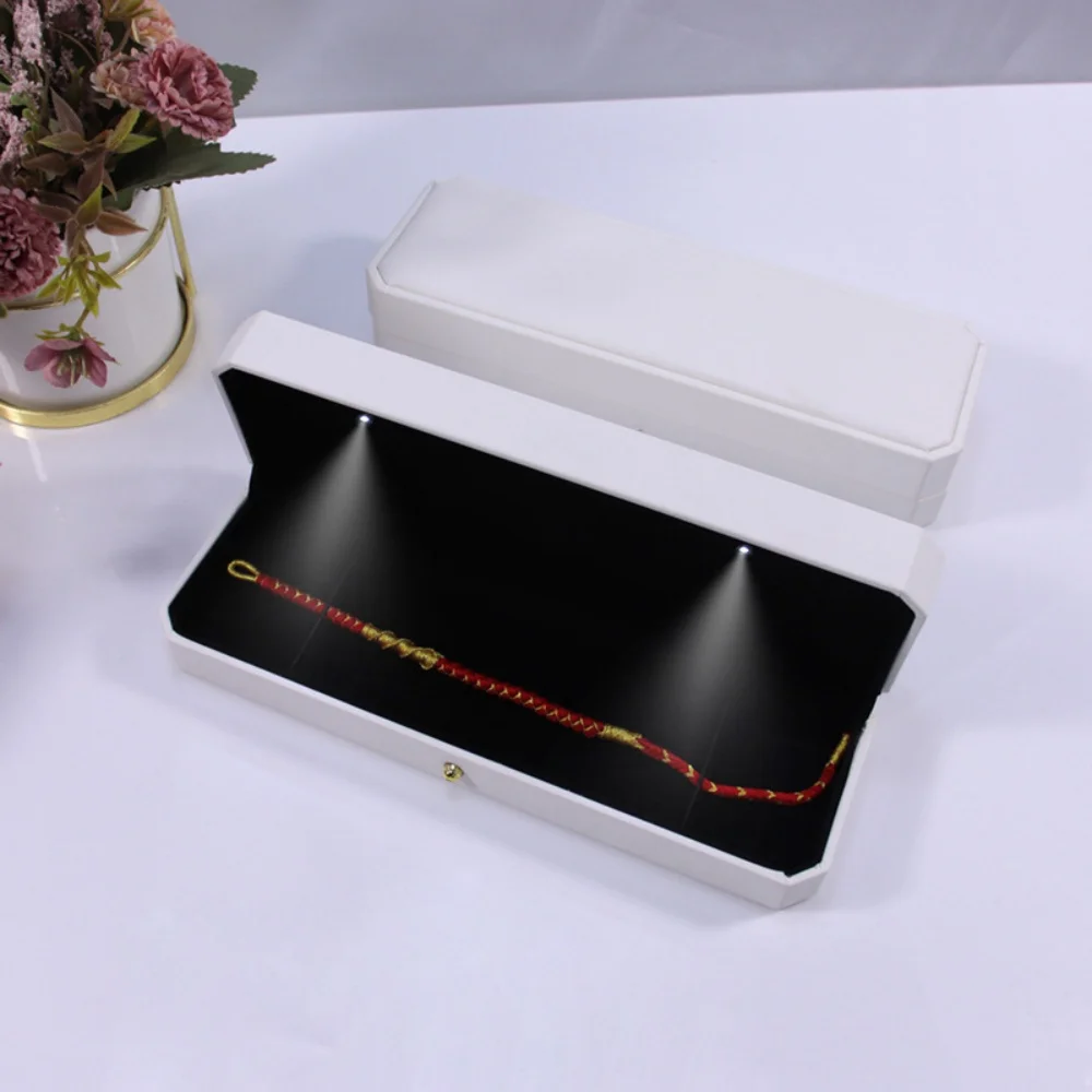 

Bracelet Storage Box Unique Earring Display Box Pu Leather Jewelry Box Soft Velvet Necklace Storage Holder For Birthday