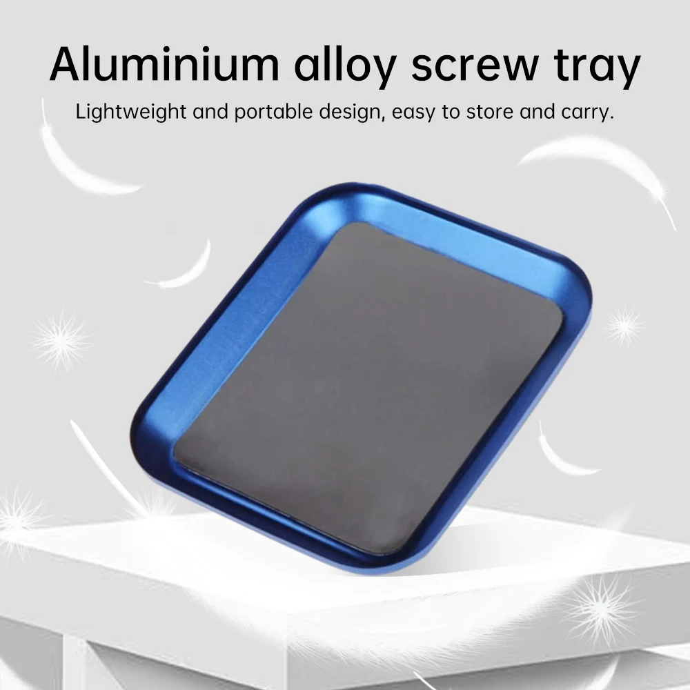 Magnetic Mini Screw Mat Tray Storage Plate Aluminum Alloy Pad Bits Box For Car Boat Drone RC Crawler Model Phone Repair Tools