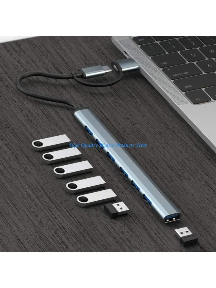 

U2JE 5 Гбит / с быстрого типа C USB 3,0 Сплиттер для ноутбука многофункциональная док-станция