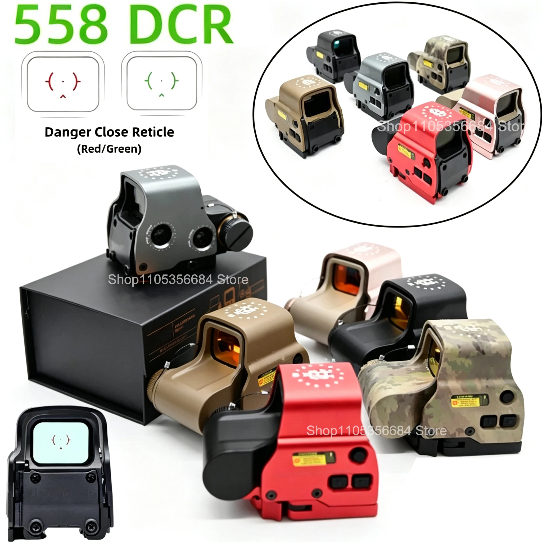 

Tactica EXPS3 DCR Holograpic Sight EOT** 558DCR Reticle Red Dot Sight QD Scope Riflescope W/ Magnifier G33/G43/G45 for 20mm
