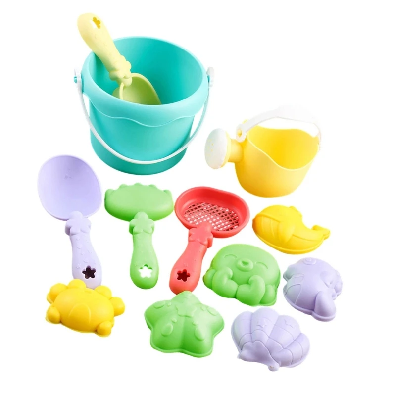 Y4QA Kids Sand Exploration Sand Tool Set met zandemmerschepzandschimmel voor sensorisch leren en gezinsstrandactiviteit