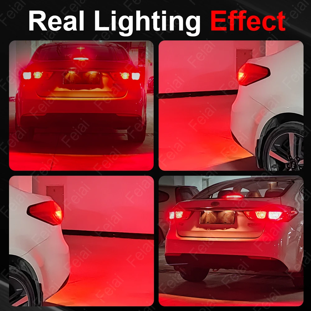 Car LED Rear Brake Light Bulb For SsangYong Actyon 2006 2007 2008 2009 2010 2011 2012-2017 Auto Red LED Strobe Stop Lights Brake view 6