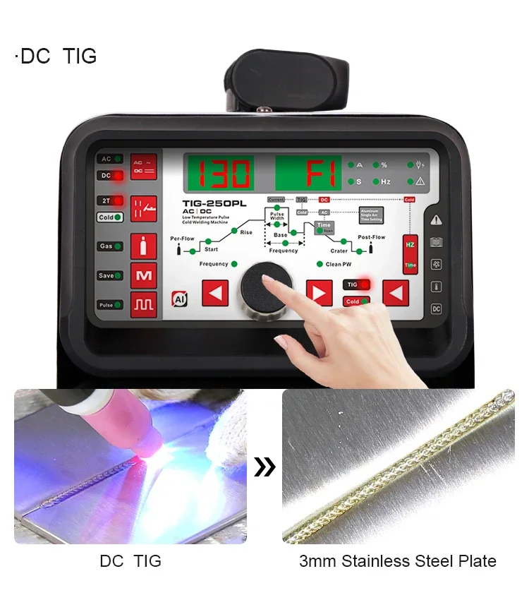 250528PopularTIG-250PL AC DC Smart Pulse Cold Welding Machine TIG Aluminum with Aluminum Alloy TIG Welding Machine