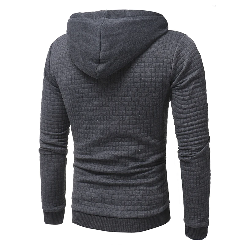 Spring Autumn Hoodies Men Slim Fit Hooded Sweatshirts Fashion Casual Solid Color Hoodies Male