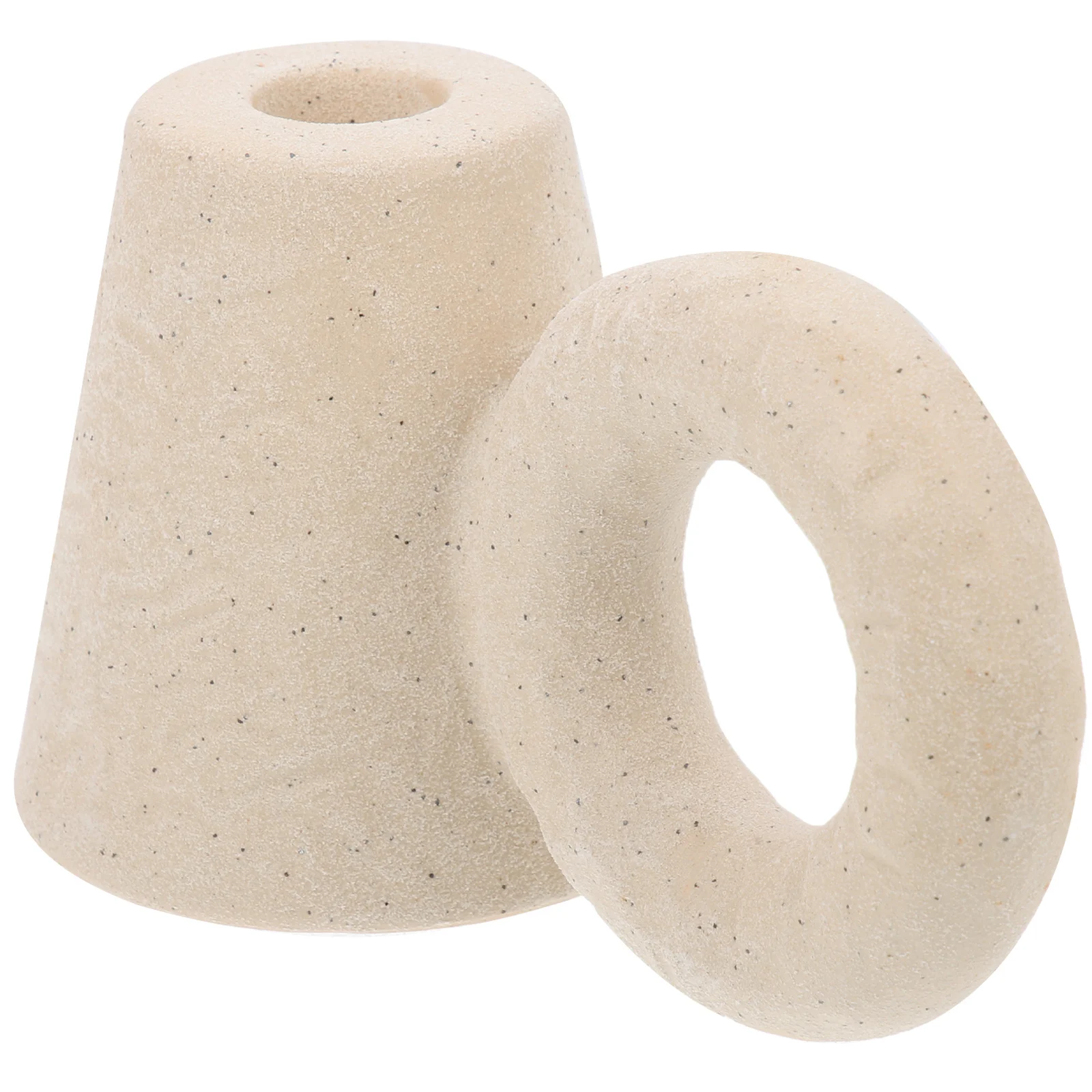 

Ceramic Holder Nordic Style Curved Handle Desktop Stand Decorative for Banquet Room Table Candlelight Dinner