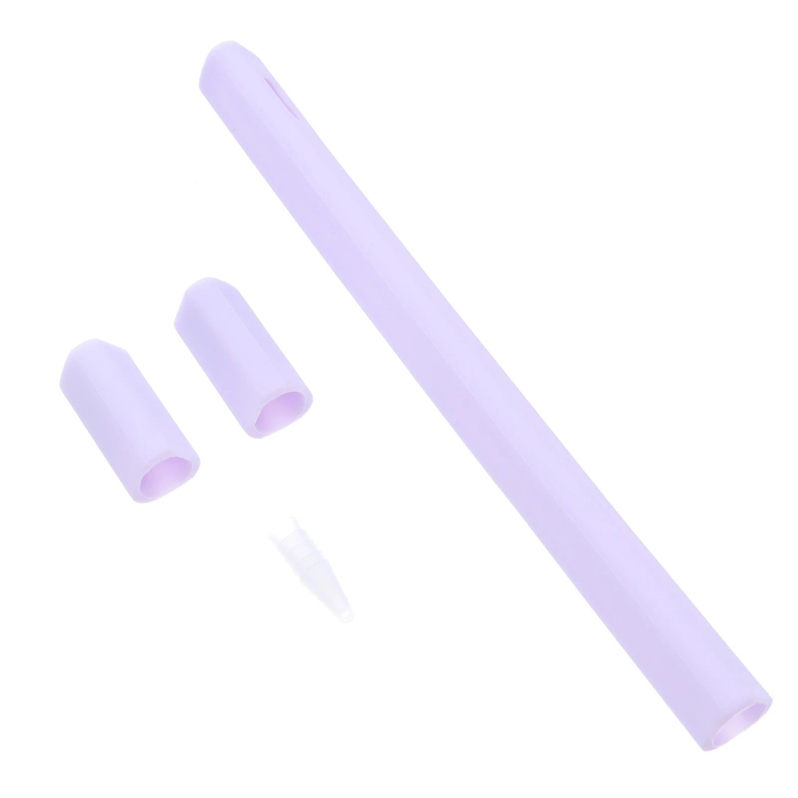 

for Silicone Pen Case Pencil Holder Stylus Detachable Purple Protective Cover Travel