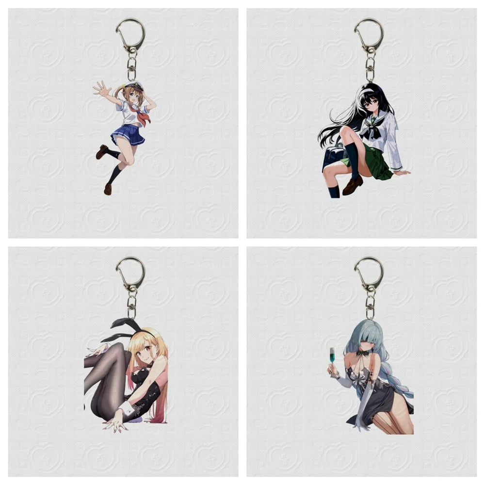 

6CM HOT Anime Blue Archive Acrylic Keychain Model Cosplay Charm Characters Ornament Accessories Goods Collection Christmas Gifts