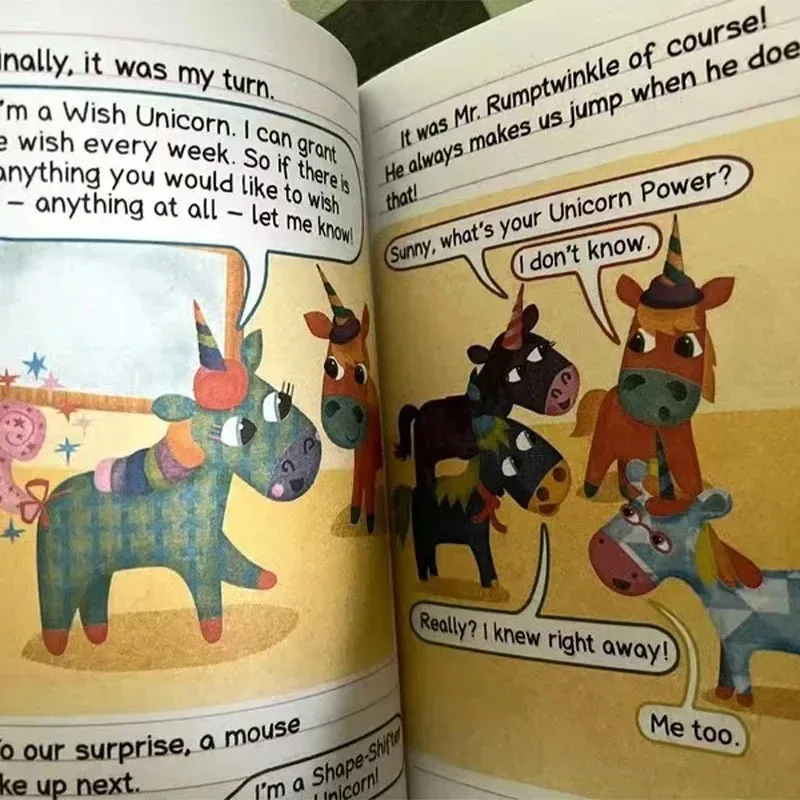 5 libri/set di diari di unicorno libro del capitolo del ponte per bambini libro inglese per bambini lettura della buonanotte per bambini