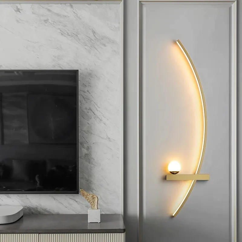 Aluminium Tricolor Wall Lamp Luxury Minimalist Wall Light Living Room Bedroom Study Lighting Lamps Baking Paint Home Mood Lights