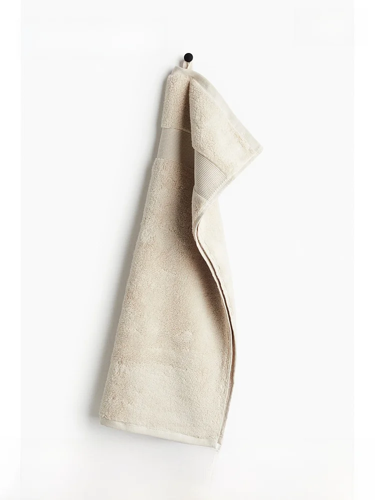 

H&M Home Хлопковое полотенце, мягкое, впитывающее, для домашнего использования, однотонное, универсальное, тонкое, с двусторонними петлями