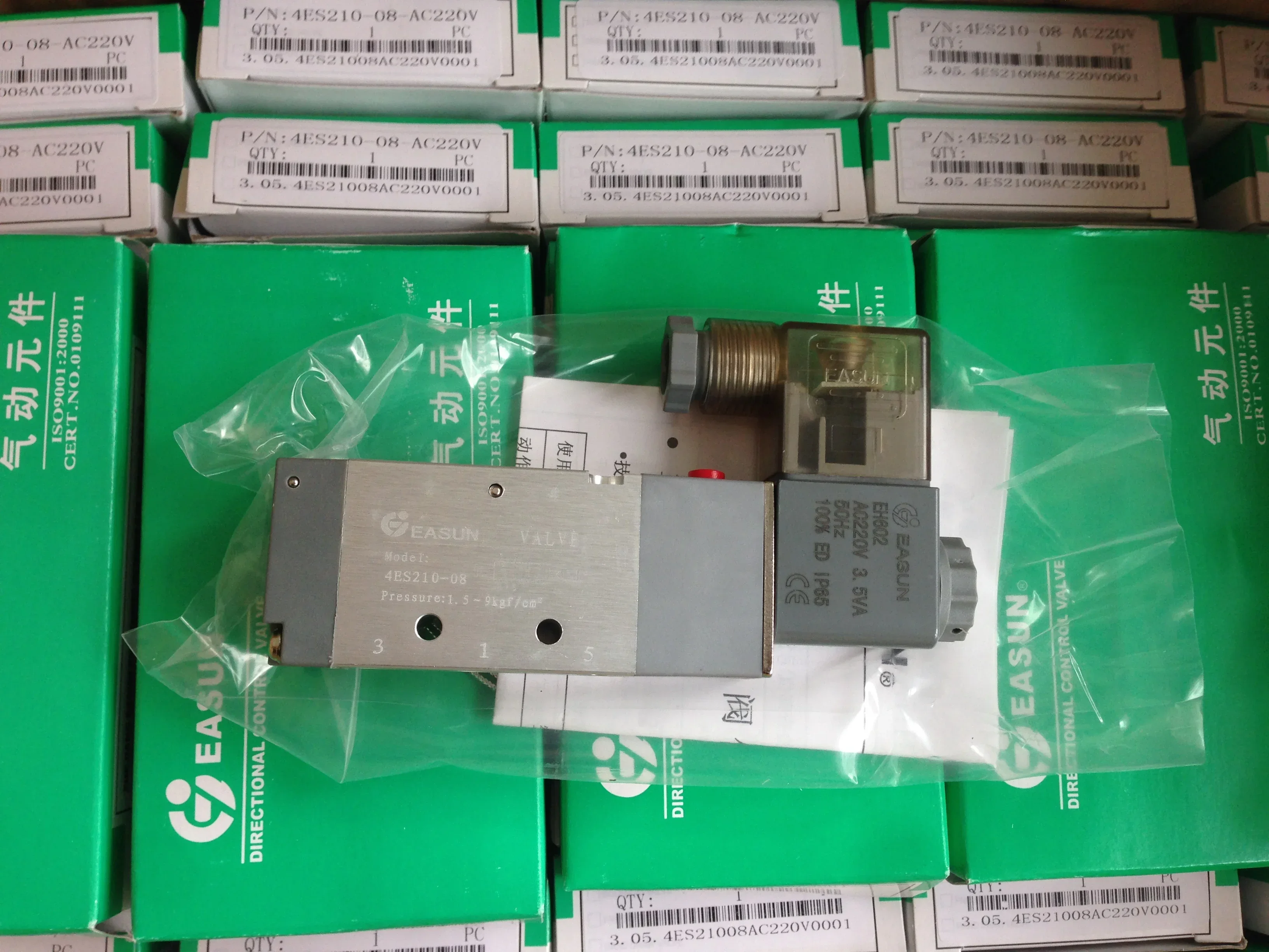 Válvula solenóide pneumática 4ES210-08 AC220V DC24V EASUN 4ES310-10