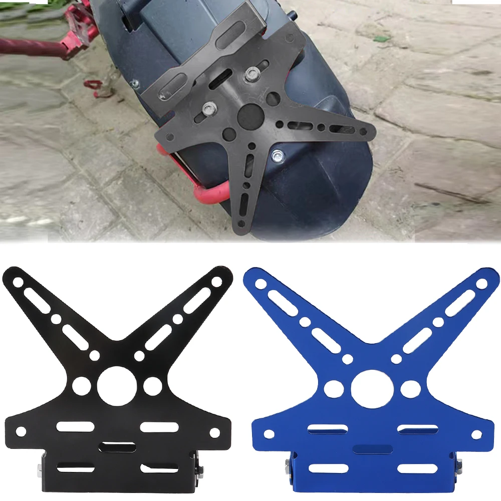Motorcycle License Plate Rack Universal Electroplating Aluminum Alloy Adjustable Motorcycle License Plate Frame Number Cover
