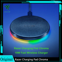 Original Razer Mouse Charging Pad Chroma 10W Fast Wireless Charger USB-C Female Charging Port Soft-Touch Rubber Top